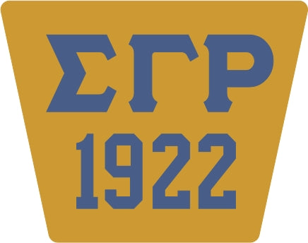 Sigma Gamma Rho 1922 Trailer Hitch Cover [Gold/Blue]