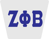 Zeta Phi Beta Greek Letter Trailer Hitch Cover [Silver/Blue]