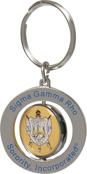 Sigma Gamma Rho Spinner Key Ring [Silver]