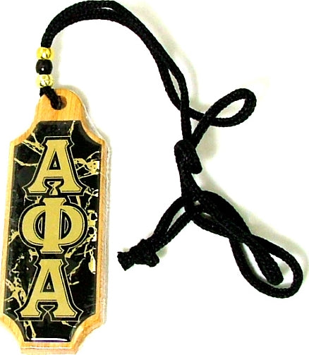 Alpha Phi Alpha Domed Wood Medallion [Brown]