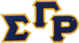 Sigma Gamma Rho Glitter Chenille Letter Iron-On Patch Set [Blue]