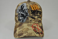 Sniper One Shot One Kill Snake Skin Camo Mens Cap [Khaki]