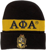 Alpha Phi Alpha Embroidered Knit Beanie [Black]