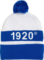 Zeta Phi Beta Embroidered Knit Beanie With Ball [Blue]