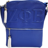 Buffalo Dallas Zeta Phi Beta Crossbody Bag [Blue]