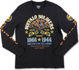 Big Boy Buffalo Soldiers History And Tradition Mens Long Sleeve Tee [Black]