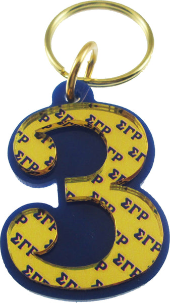 Sigma Gamma Rho Line #3 Key Chain [Blue]