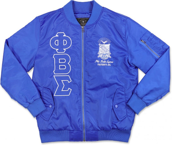 Big Boy Phi Beta Sigma Divine 9 S3 Mens Bomber Jacket [Royal Blue]