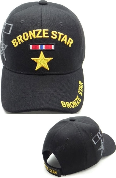 Bronze Star Medal Shadow Mens Cap [Black]