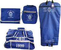 Buffalo Dallas Zeta Phi Beta 4 Piece Travel Bag Bundle [Blue]