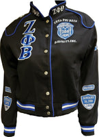 Buffalo Dallas Zeta Phi Beta Racing Jacket [Black]