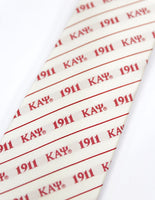 Big Boy Kappa Alpha Psi Divine 9 S3 Neck Tie [Ivory White]