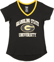 Big Boy Grambling State Tigers S4 Ladies V-Neck Tee [Black]