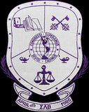 Sigma Lambda Beta Shield Iron-On Patch [Grey]