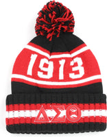 Big Boy Delta Sigma Theta Divine 9 S252 Womens Beanie With Ball [Black]