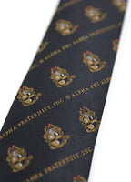 Big Boy Alpha Phi Alpha Divine 9 S2 Neck Tie [Black]