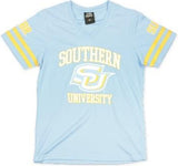 Big Boy Southern Jaguars Womens Football Tee [Sky Blue]