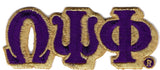 Omega Psi Phi Small Letter Iron-On Patch Set [Purple]