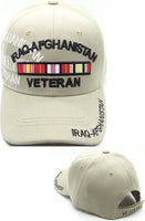 Iraq-Afghanistan Veteran Ribbon Shadow Mens Cap [Baseball Cap - Beige]