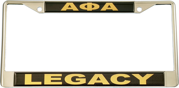 Alpha Phi Alpha Legacy Domed License Plate Frame [Silver]