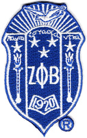 Zeta Phi Beta Crest Emblem Iron-On Patch [Blue]