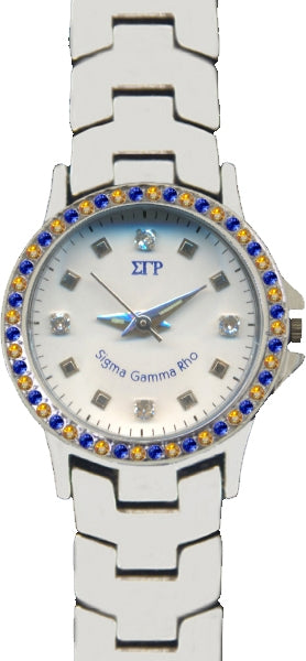 Sigma Gamma Rho Austrian Crystal Ladies Watch [Silver]