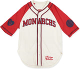 Big Boy Kansas City Monarchs Satchel Paige No. 25 Replica Mens Baseball Jersey [White/Red]