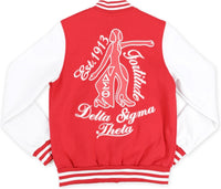 Big Boy Delta Sigma Theta Divine 9 Womens Fleece Jacket [Red]