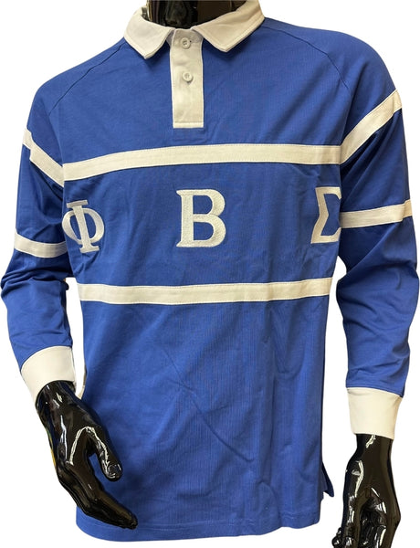 Buffalo Dallas Phi Beta Sigma Rugby Shirt [Long Sleeve - Blue]