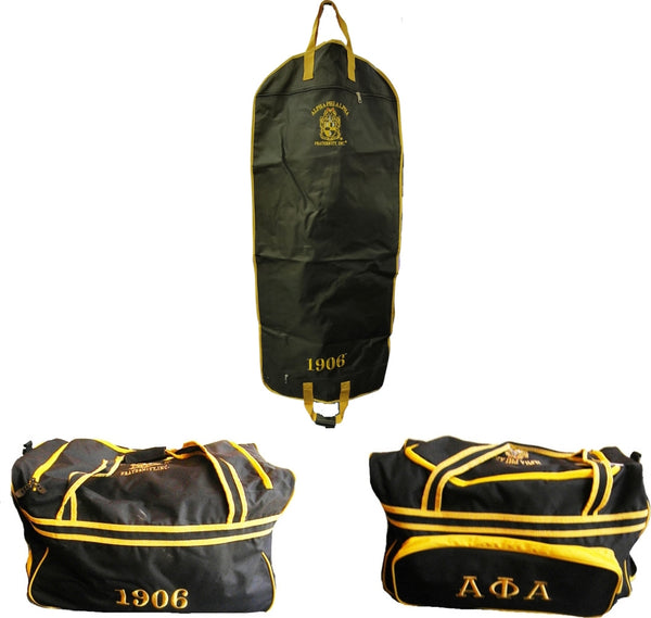 Buffalo Dallas Alpha Phi Alpha 2 Piece Travel Bag Bundle [Black]