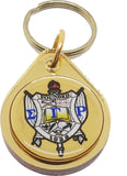 Sigma Gamma Rho Domed Crest Key Chain [Gold]