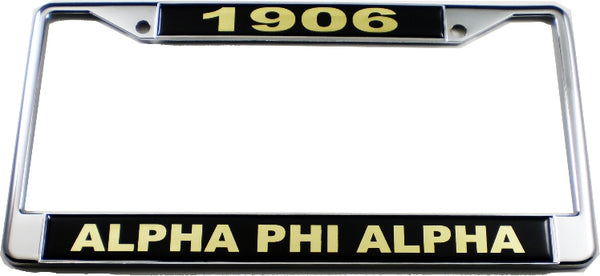 Alpha Phi Alpha Domed Founder License Plate Frame [Silver]