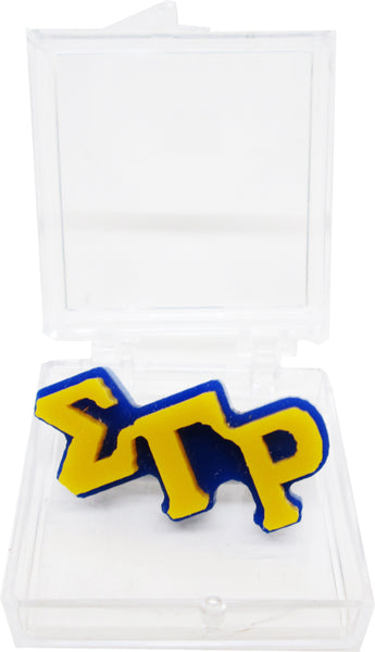 Sigma Gamma Rho Small Acrylic Letter Pin [Gold]