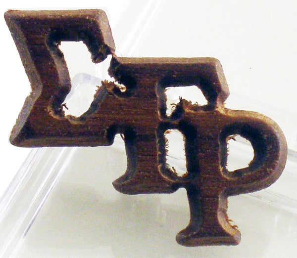 Sigma Gamma Rho Small Wood Letter Pin [Brown]