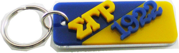 Sigma Gamma Rho Split Founder Key Chain [Blue/Gold]