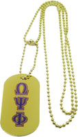Omega Psi Phi Double Sided Dog Tag [Gold]