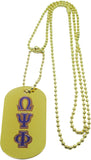 Omega Psi Phi Double Sided Dog Tag [Gold]