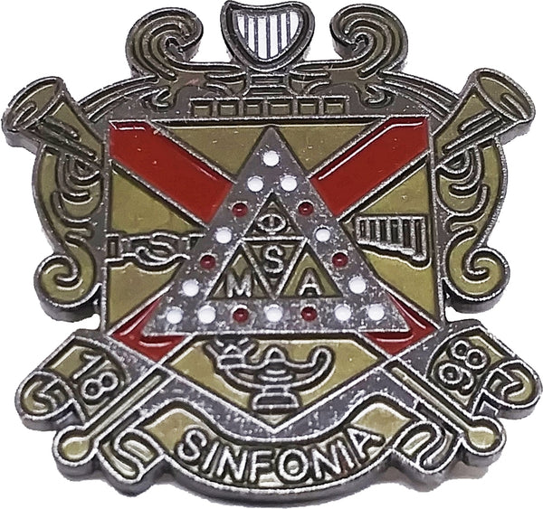 Phi Mu Alpha Sinfonia Shield Lapel Pin [Silver]