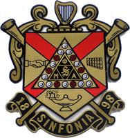 Phi Mu Alpha Sinfonia Shield Iron-On Patch [Gold]