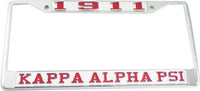 Kappa Alpha Psi 1911 License Plate Frame [Silver Standard Frame - Silver/Red]