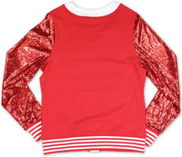 Big Boy Delta Sigma Theta Divine 9 S12 Sequins Cardigan [Red]