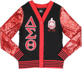 Big Boy Delta Sigma Theta Divine 9 S12 Sequins Cardigan [Black]