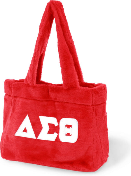 Big Boy Delta Sigma Theta Divine 9 S1 Faux Fur Bag [Red]