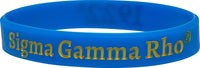 Sigma Gamma Rho Solid Silicone Wristband [Blue]