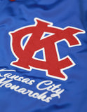 Big Boy Kansas City Monarchs S1 Satin Mens Baseball Jacket [Royal Blue]