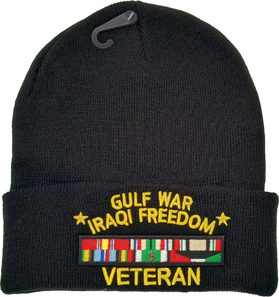 Gulf War Iraqi Freedom Veteran M042 Mens Beanie [Black]