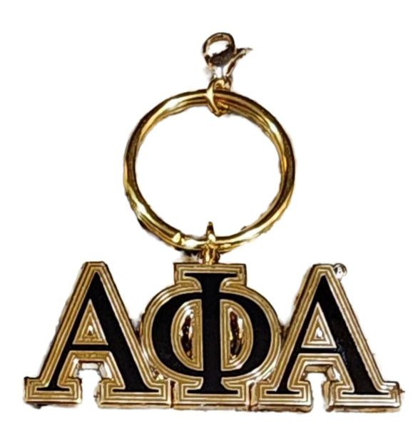 Alpha Phi Alpha Letter Keychain [Gold]