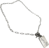 Delta Sigma Theta Charm Necklace With Rhinestones [Silver]