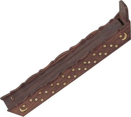 Boat Shaped Inlaid Box Incense Burner [Brown]