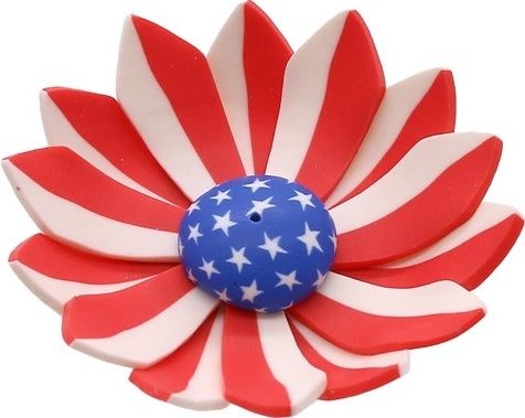 Fimo Round US Flag Dish Incense Burner [Red/White/Blue]